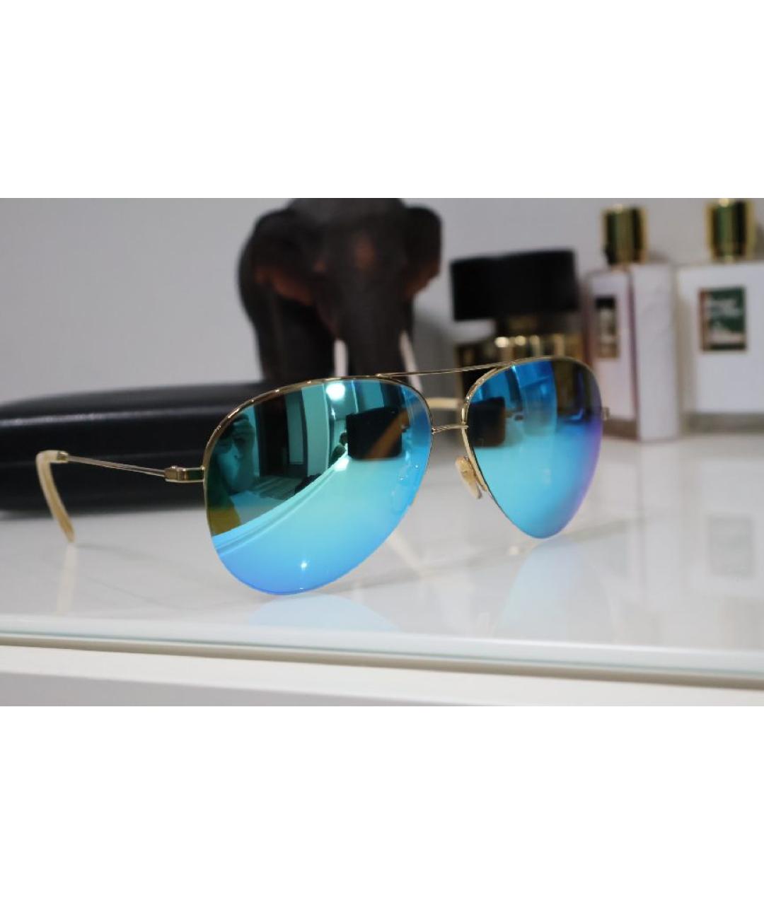 VICTORIA BECKHAM Голубые пластиковые солнцезащитные очки, фото 10