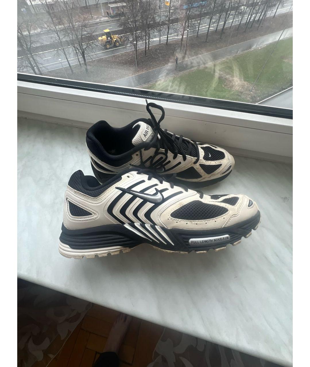 NIKE Белые текстильные низкие кроссовки / кеды, фото 8