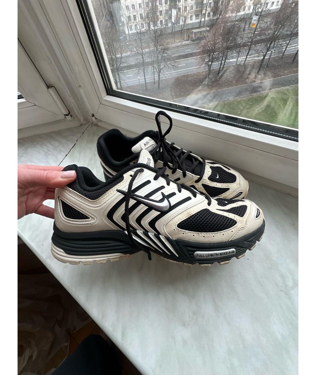 NIKE Белые текстильные низкие кроссовки / кеды, фото 6