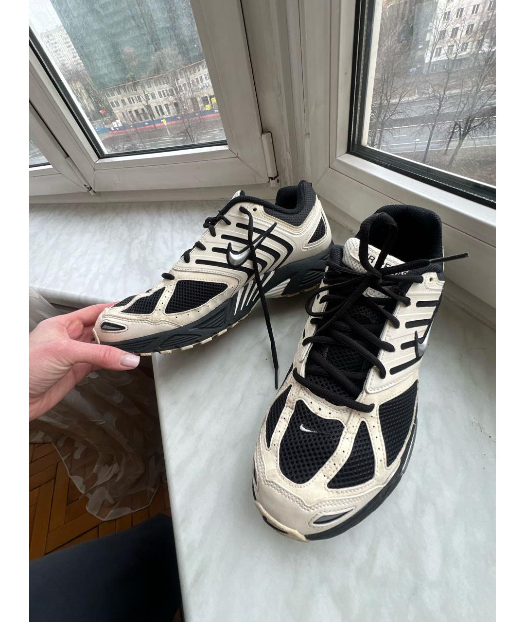 NIKE Белые текстильные низкие кроссовки / кеды, фото 7