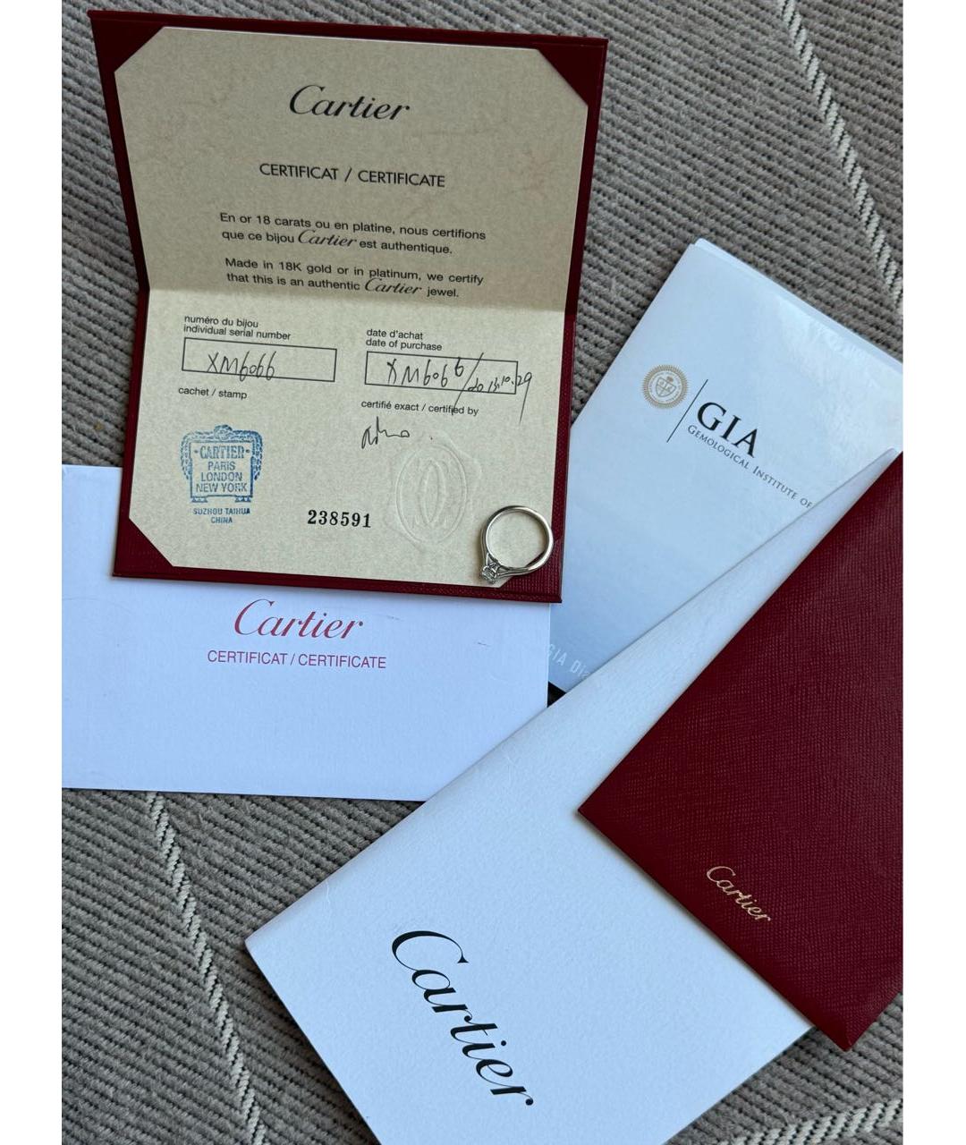 CARTIER Серебряное платиновое кольцо, фото 3