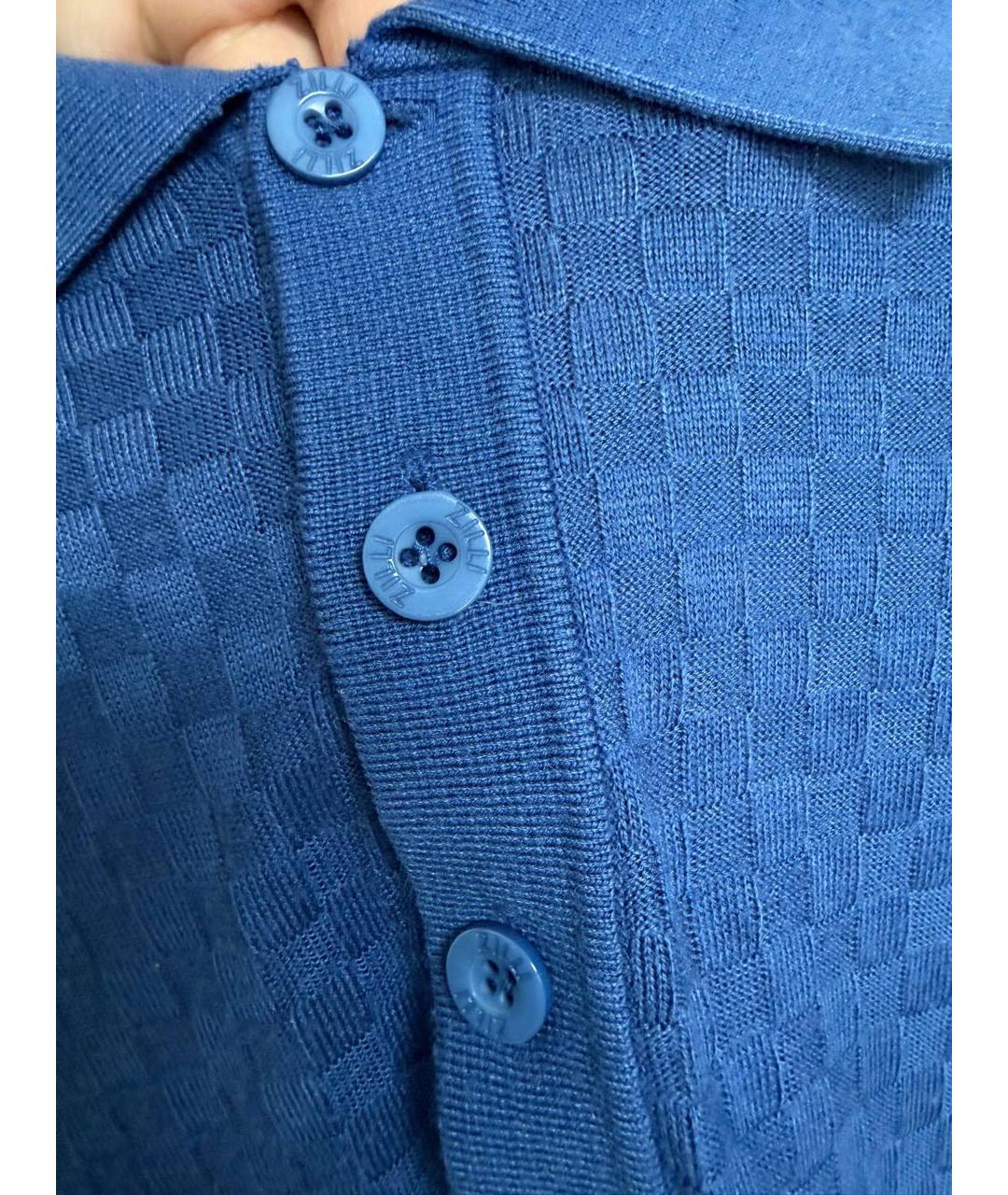 ZILLI Голубой шелковый джемпер / свитер, фото 4