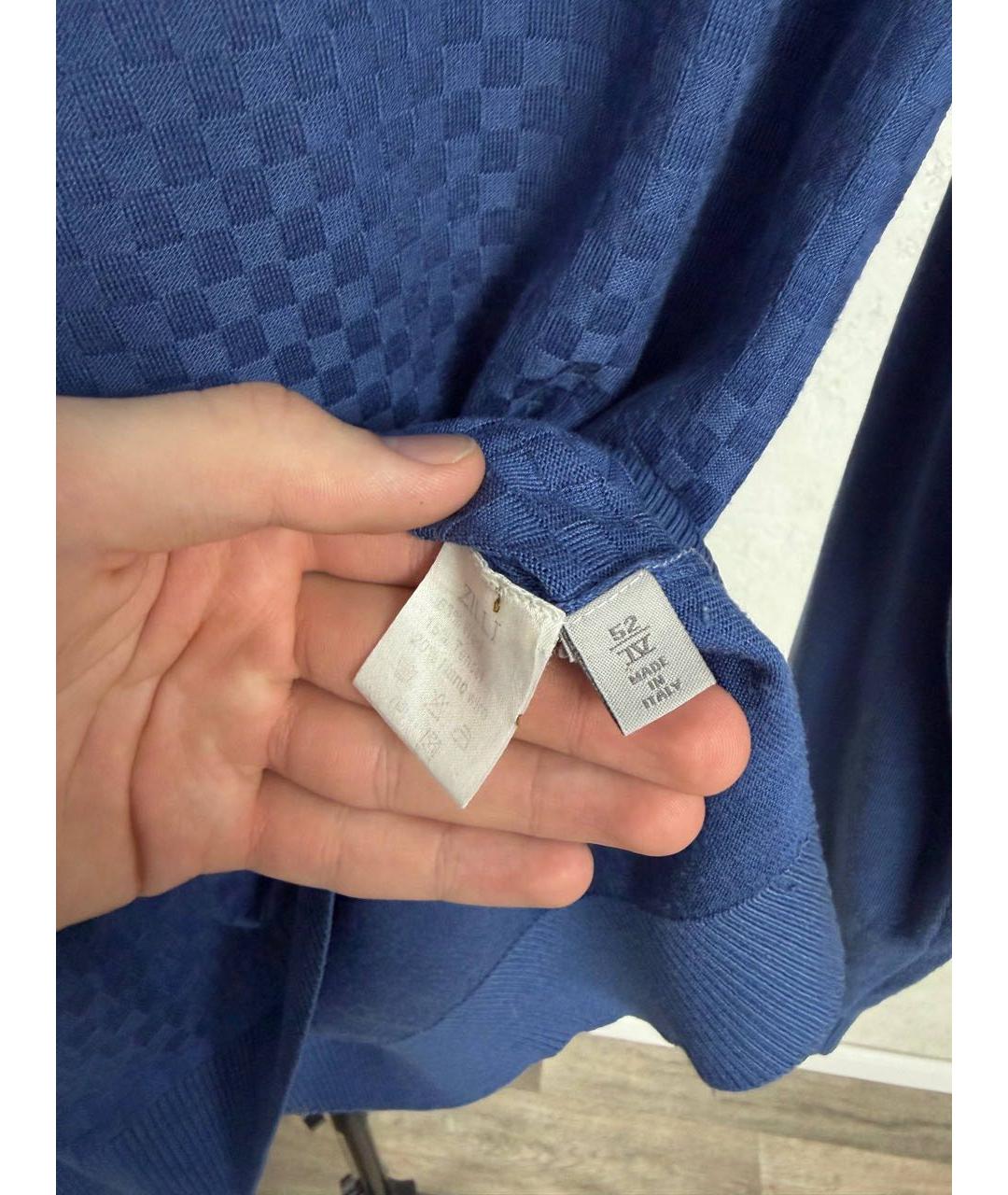 ZILLI Голубой шелковый джемпер / свитер, фото 5