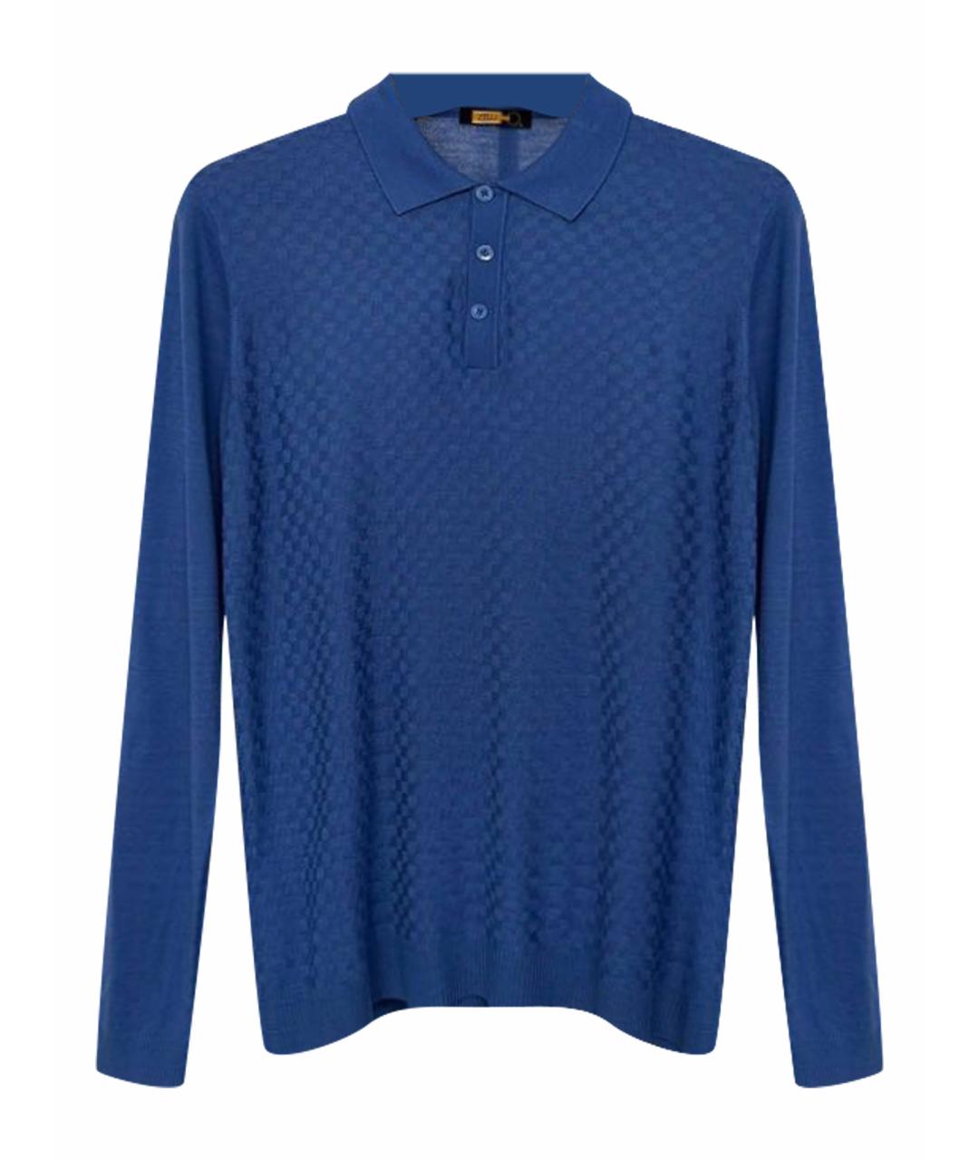 ZILLI Голубой шелковый джемпер / свитер, фото 1