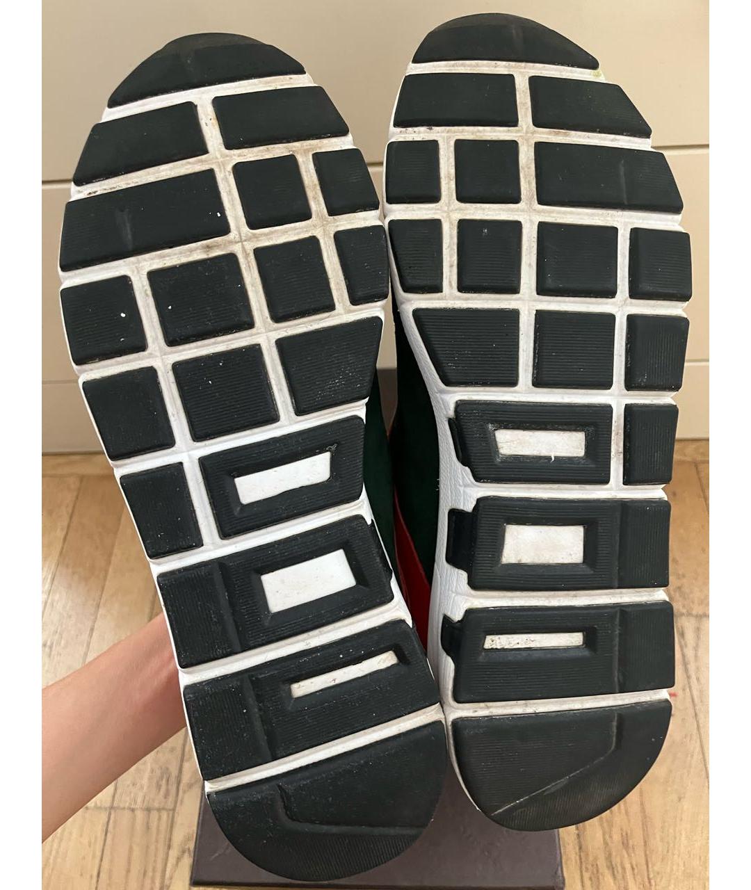 GUCCI Мульти замшевые низкие кроссовки / кеды, фото 7