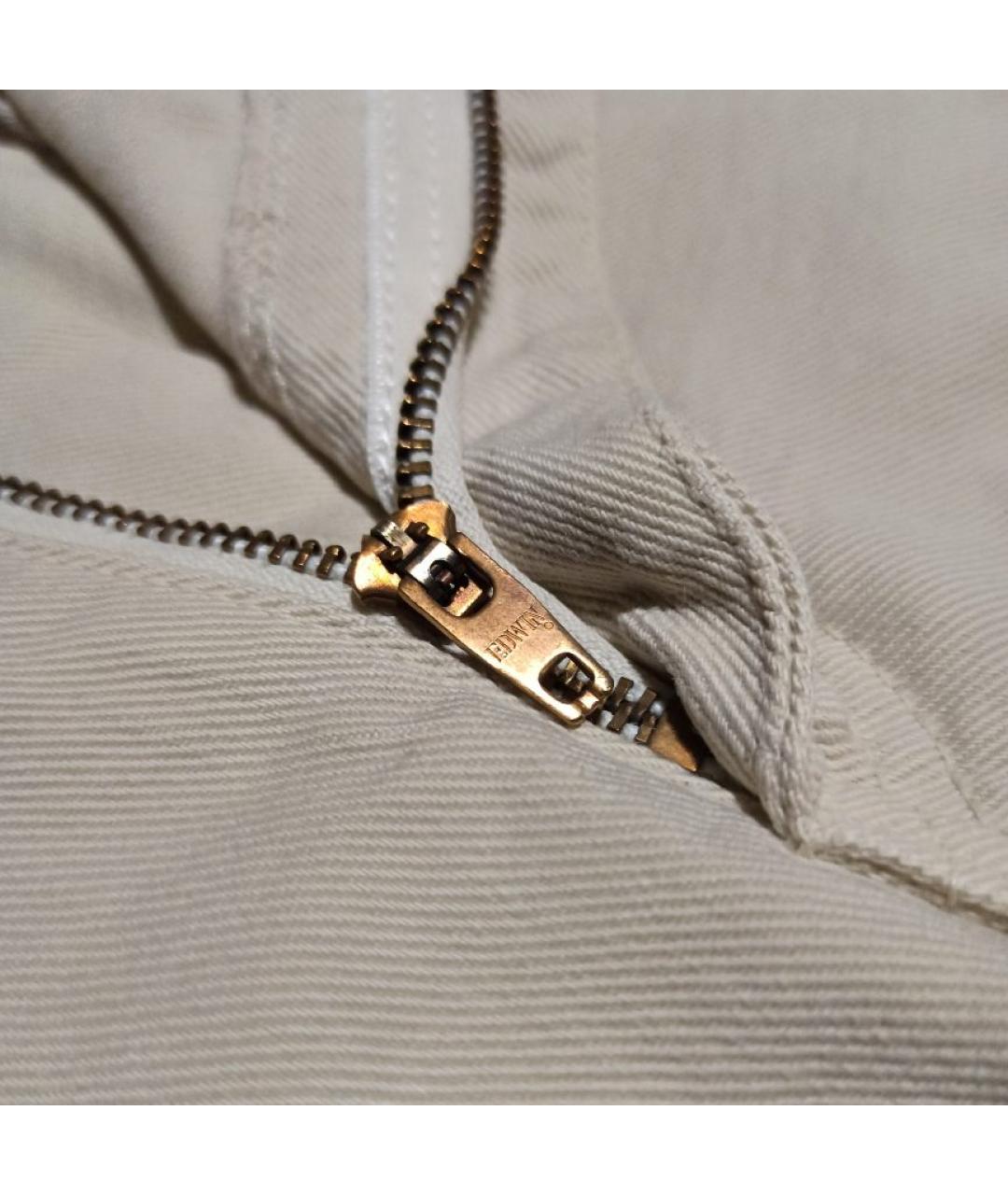 EDWIN Бежевые хлопковые прямые джинсы, фото 5