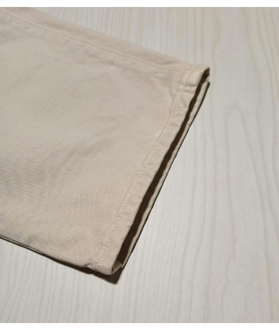 EDWIN Бежевые хлопковые прямые джинсы, фото 7