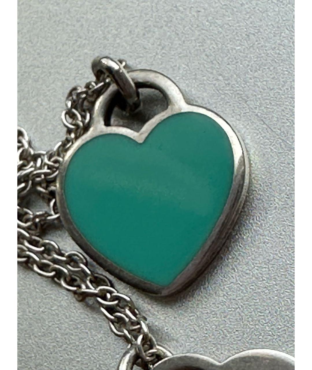TIFFANY&CO Бирюзовая серебряная подвеска, фото 8