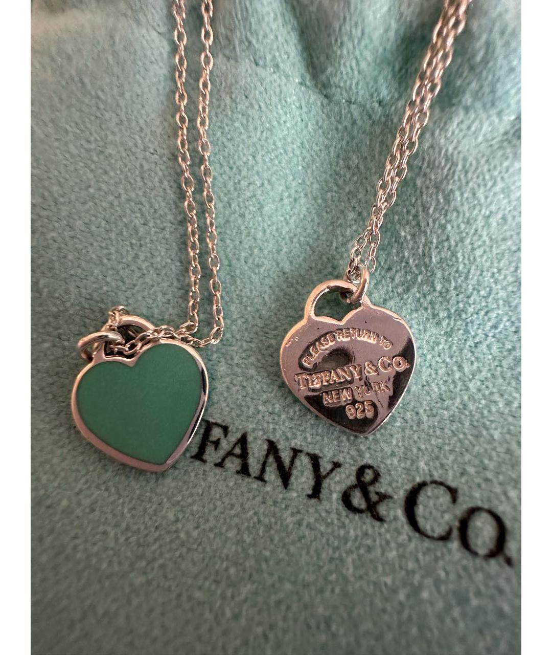 TIFFANY&CO Бирюзовая серебряная подвеска, фото 2