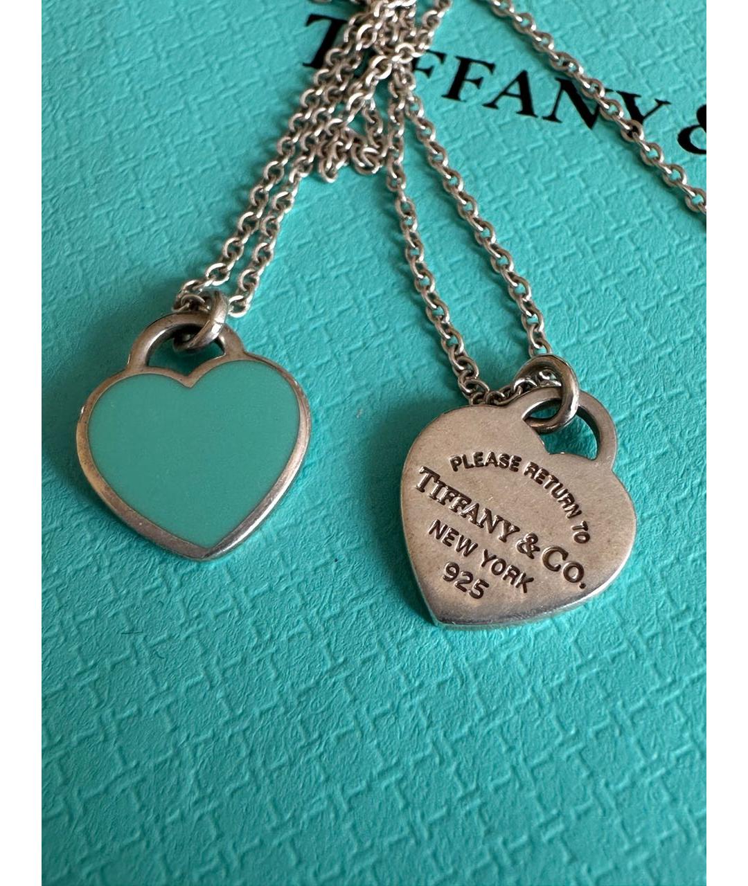 TIFFANY&CO Бирюзовая серебряная подвеска, фото 6