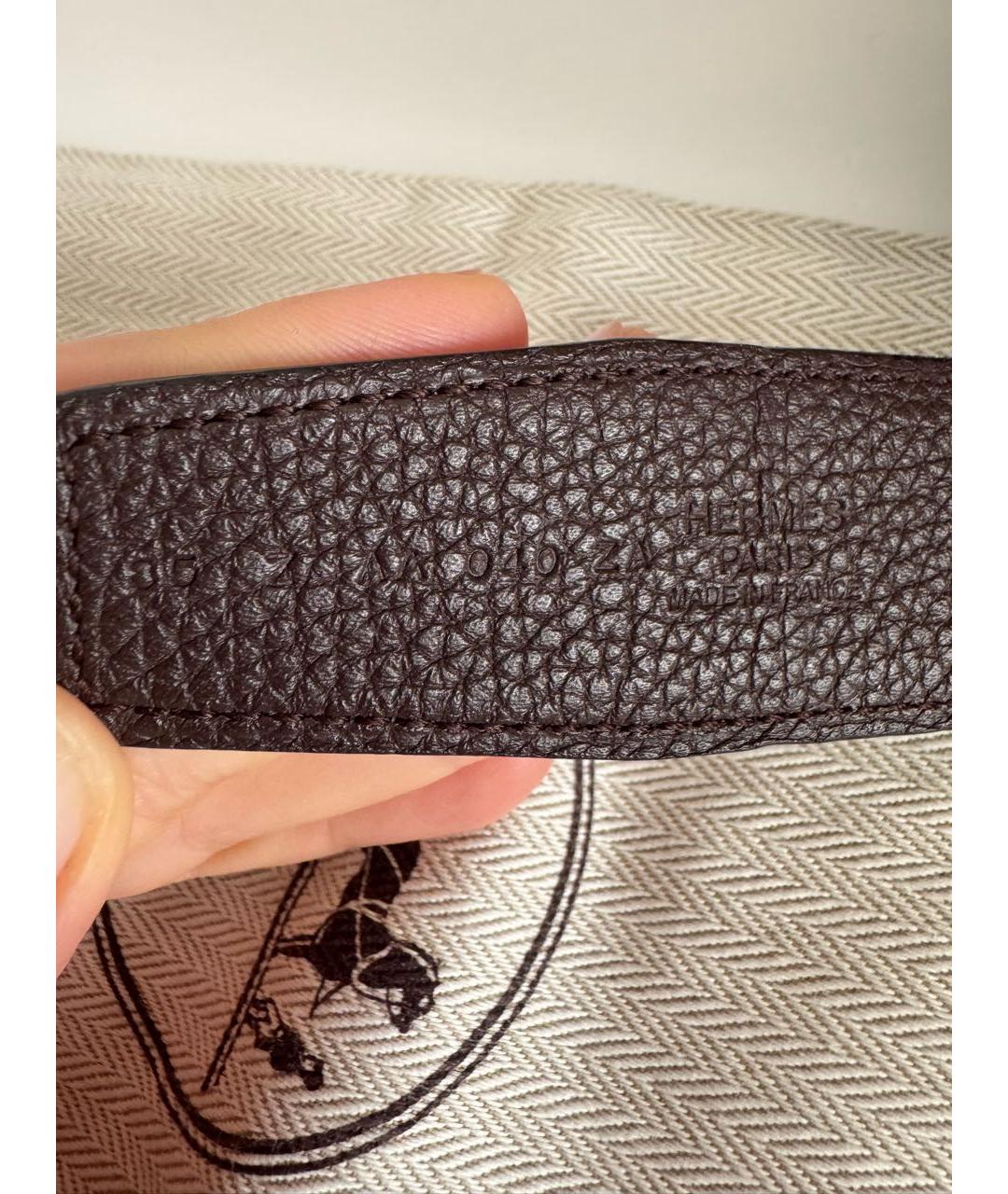 HERMES Черный кожаный ремень, фото 3