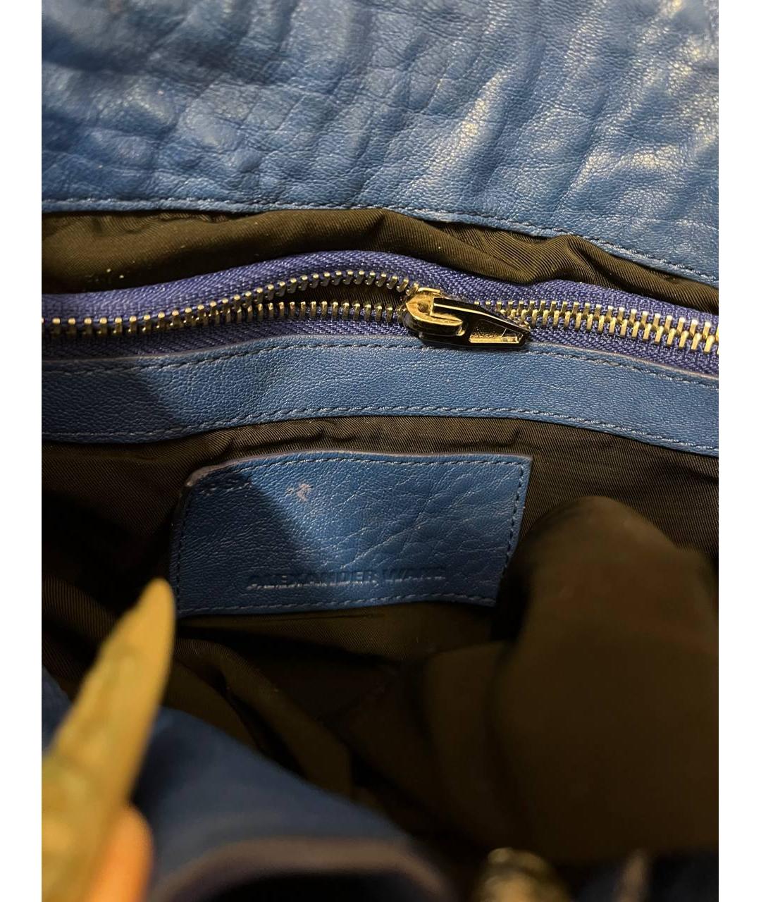 ALEXANDER WANG Синяя сумка тоут из искусственной кожи, фото 4