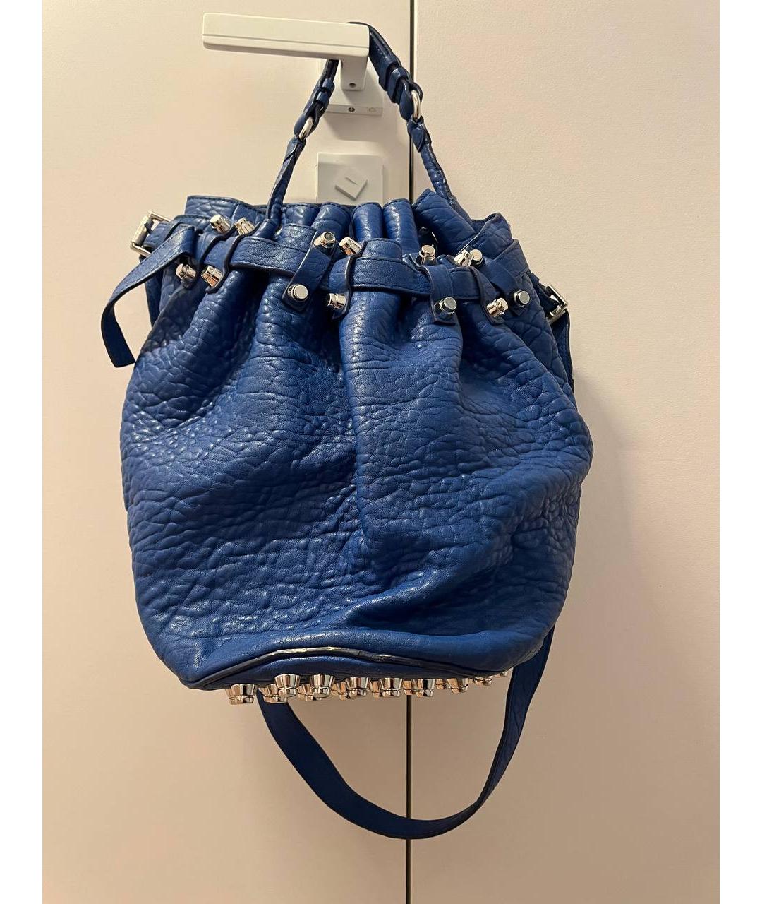 ALEXANDER WANG Синяя сумка тоут из искусственной кожи, фото 5