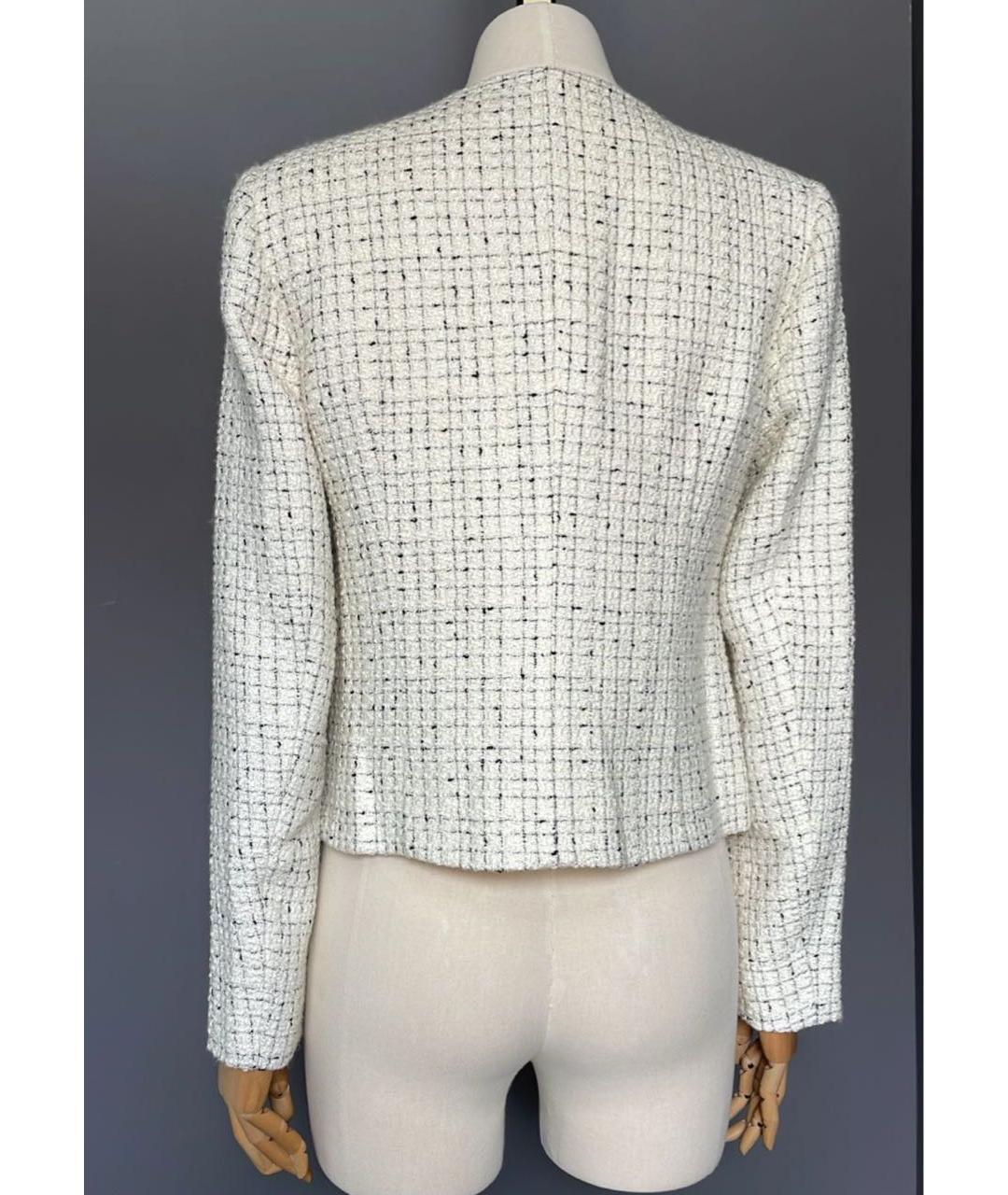ANINE BING Белый твидовый жакет/пиджак, фото 6