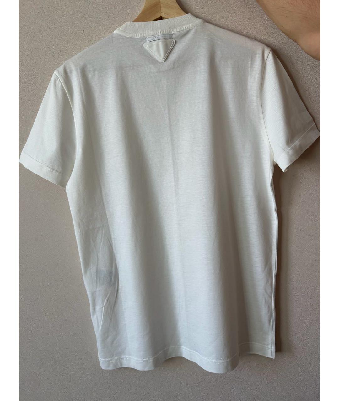 PRADA Белая хлопковая футболка, фото 2