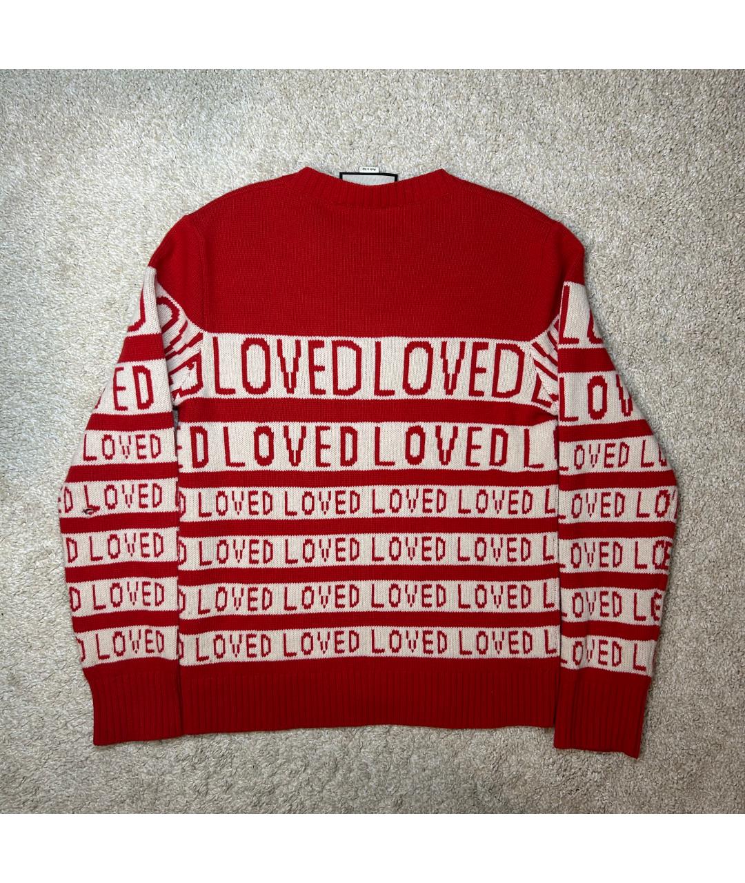 GUCCI Красный шерстяной джемпер / свитер, фото 2