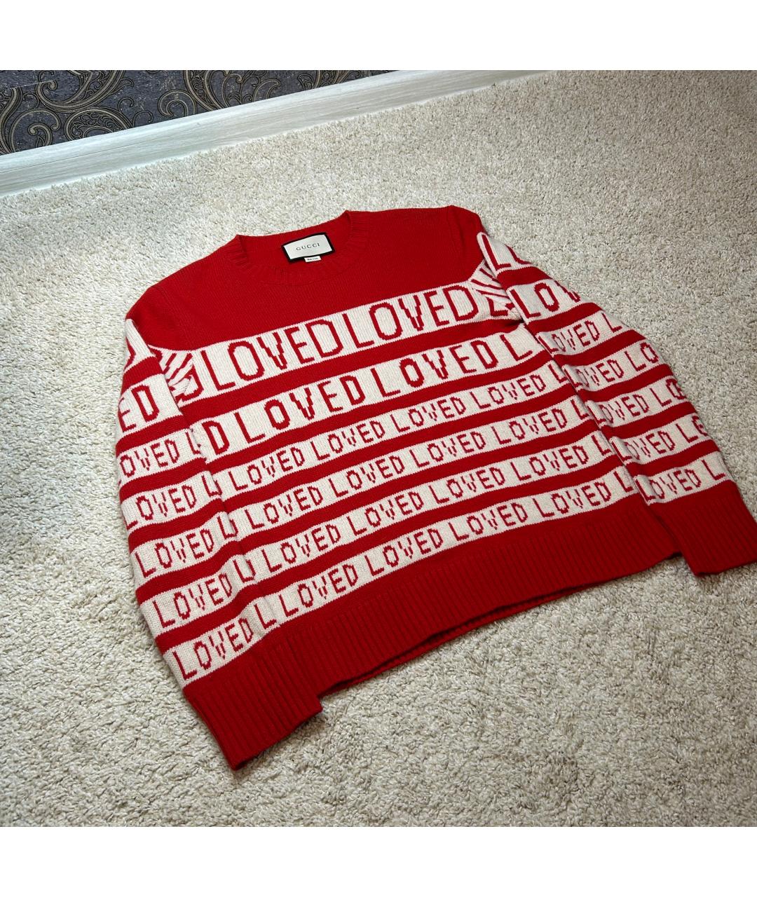 GUCCI Красный шерстяной джемпер / свитер, фото 5