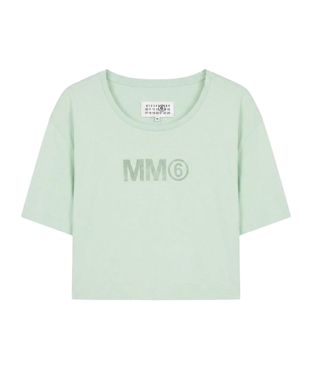 MM6 MAISON MARGIELA Бирюзовый хлопковый детская футболка / топ, фото 1