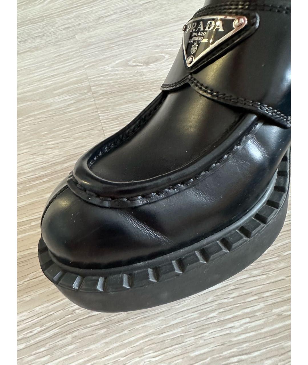 PRADA Черные кожаные лоферы, фото 7