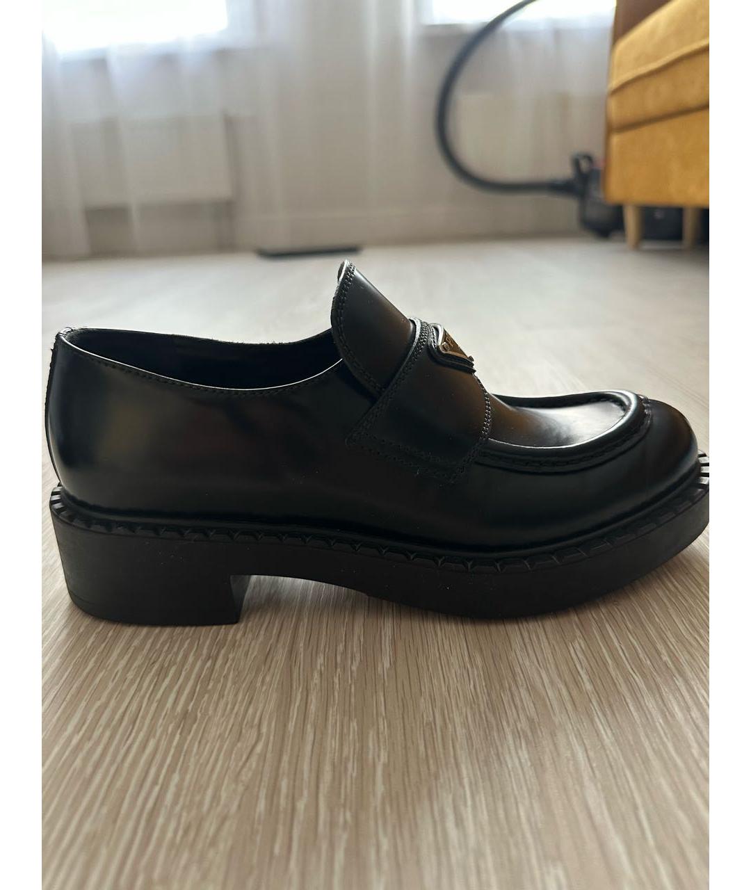 PRADA Черные кожаные лоферы, фото 8