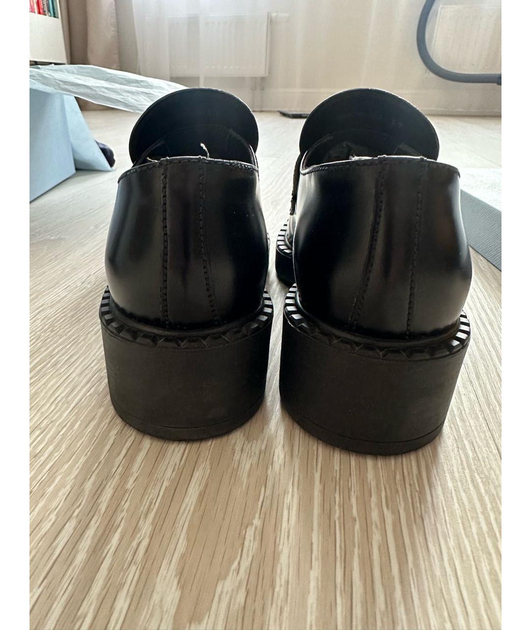 PRADA Черные кожаные лоферы, фото 4