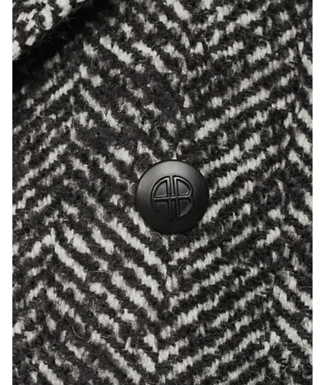 ANINE BING Черный твидовый жакет/пиджак, фото 4