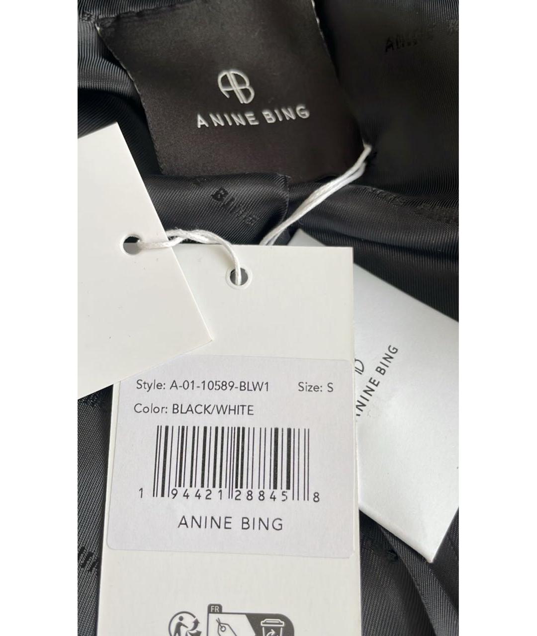 ANINE BING Черный твидовый жакет/пиджак, фото 2