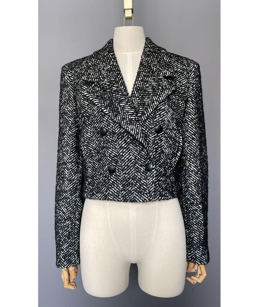 ANINE BING Черный твидовый жакет/пиджак, фото 3