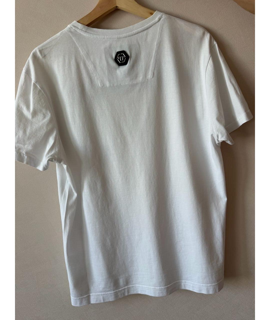 PHILIPP PLEIN Белая хлопковая футболка, фото 2