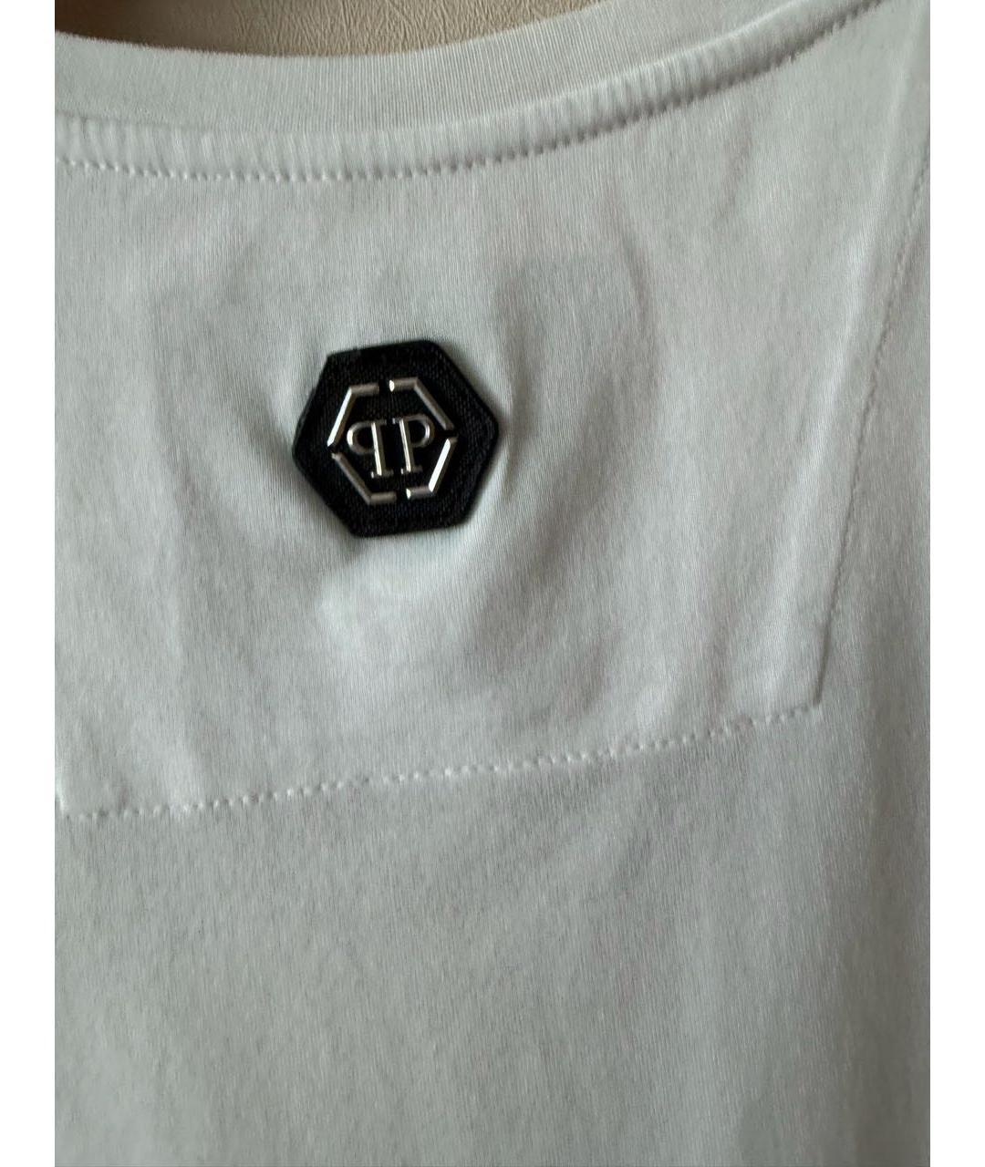 PHILIPP PLEIN Белая хлопковая футболка, фото 3