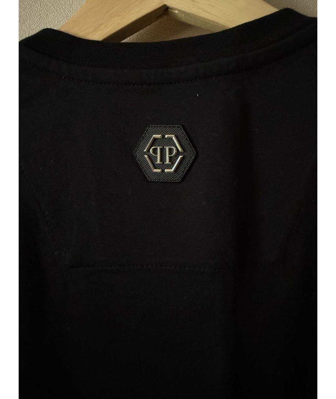 PHILIPP PLEIN Черная хлопковая футболка, фото 3