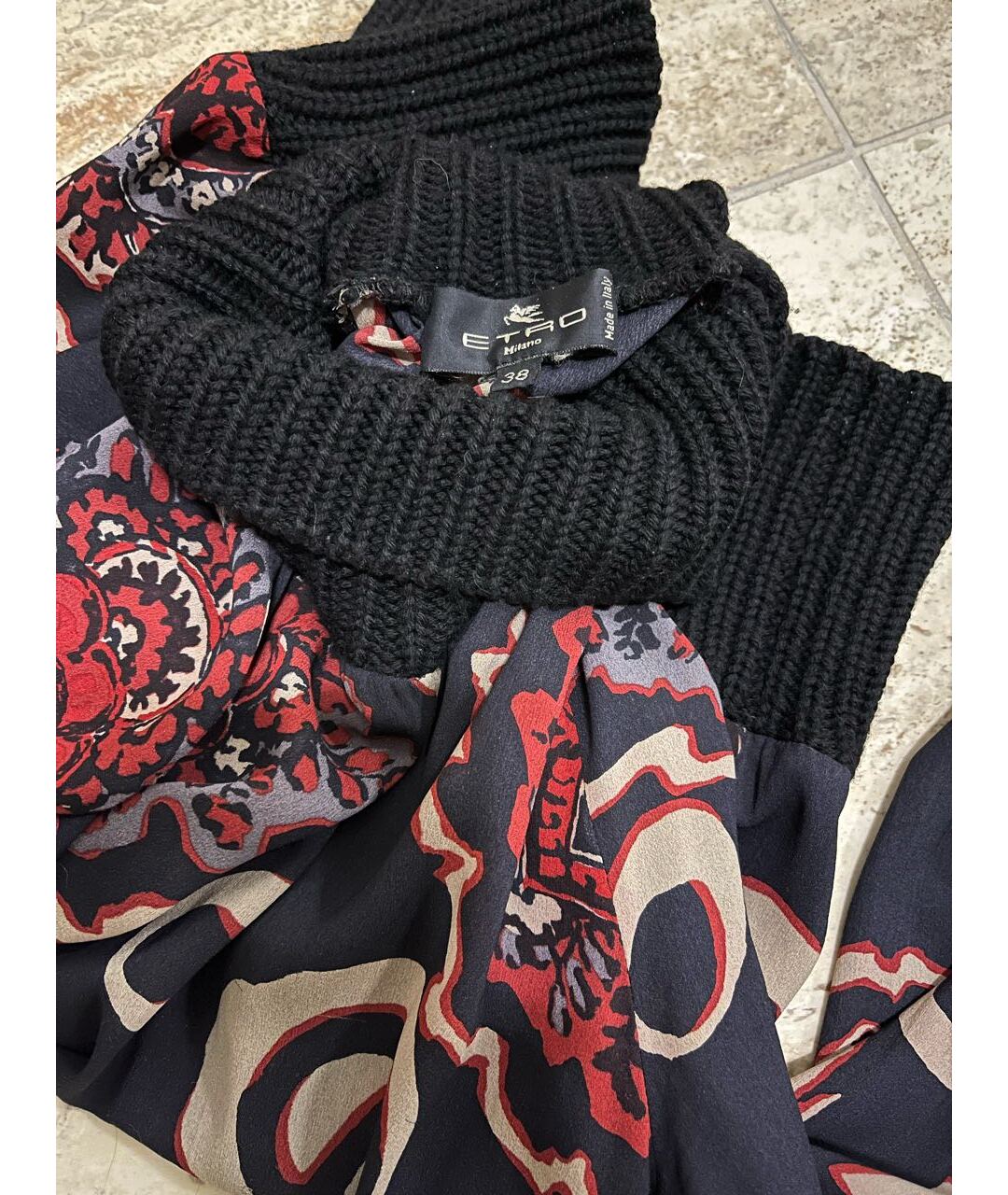 ETRO Мульти шифоновая водолазка, фото 3