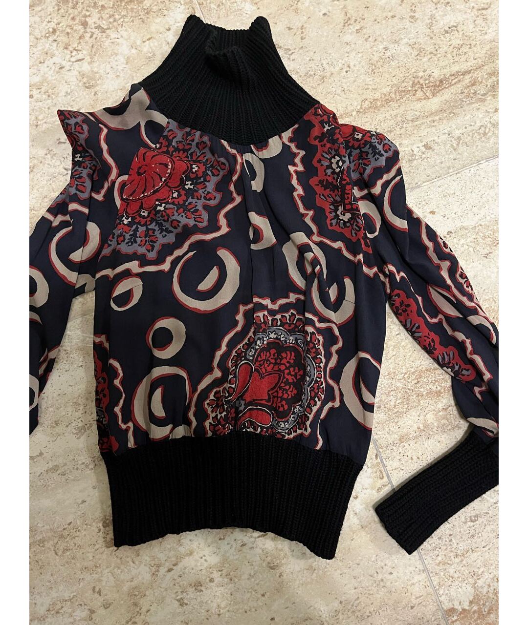 ETRO Мульти шифоновая водолазка, фото 6