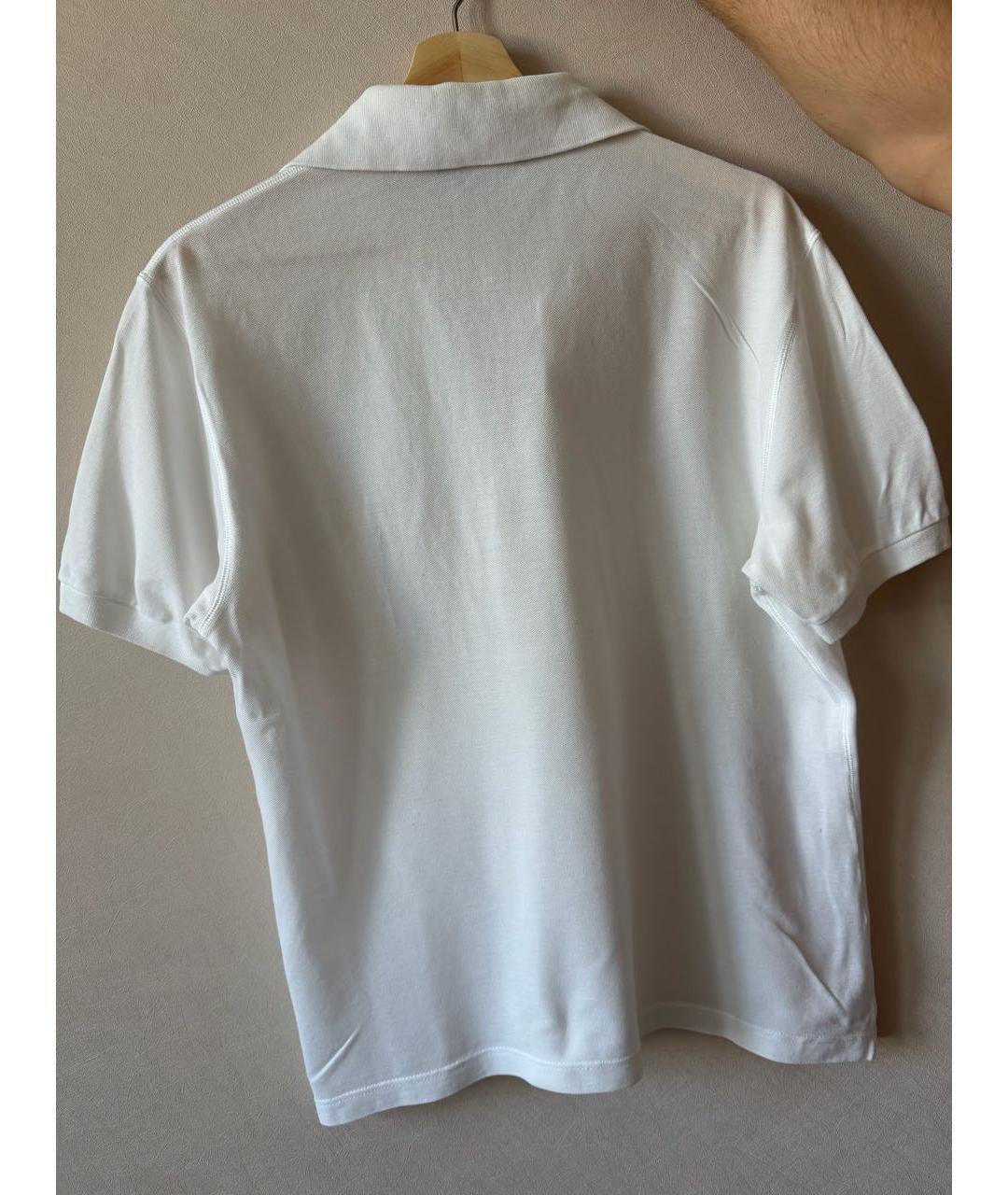 DOLCE&GABBANA Белое хлопковое поло с коротким рукавом, фото 2