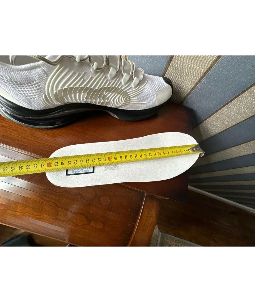 GUCCI Белые текстильные низкие кроссовки / кеды, фото 7