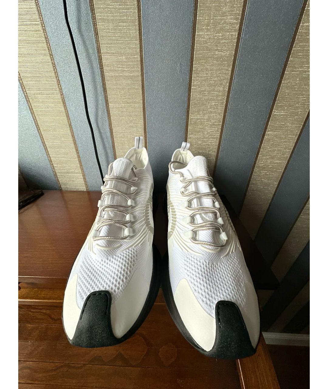 GUCCI Белые текстильные низкие кроссовки / кеды, фото 2