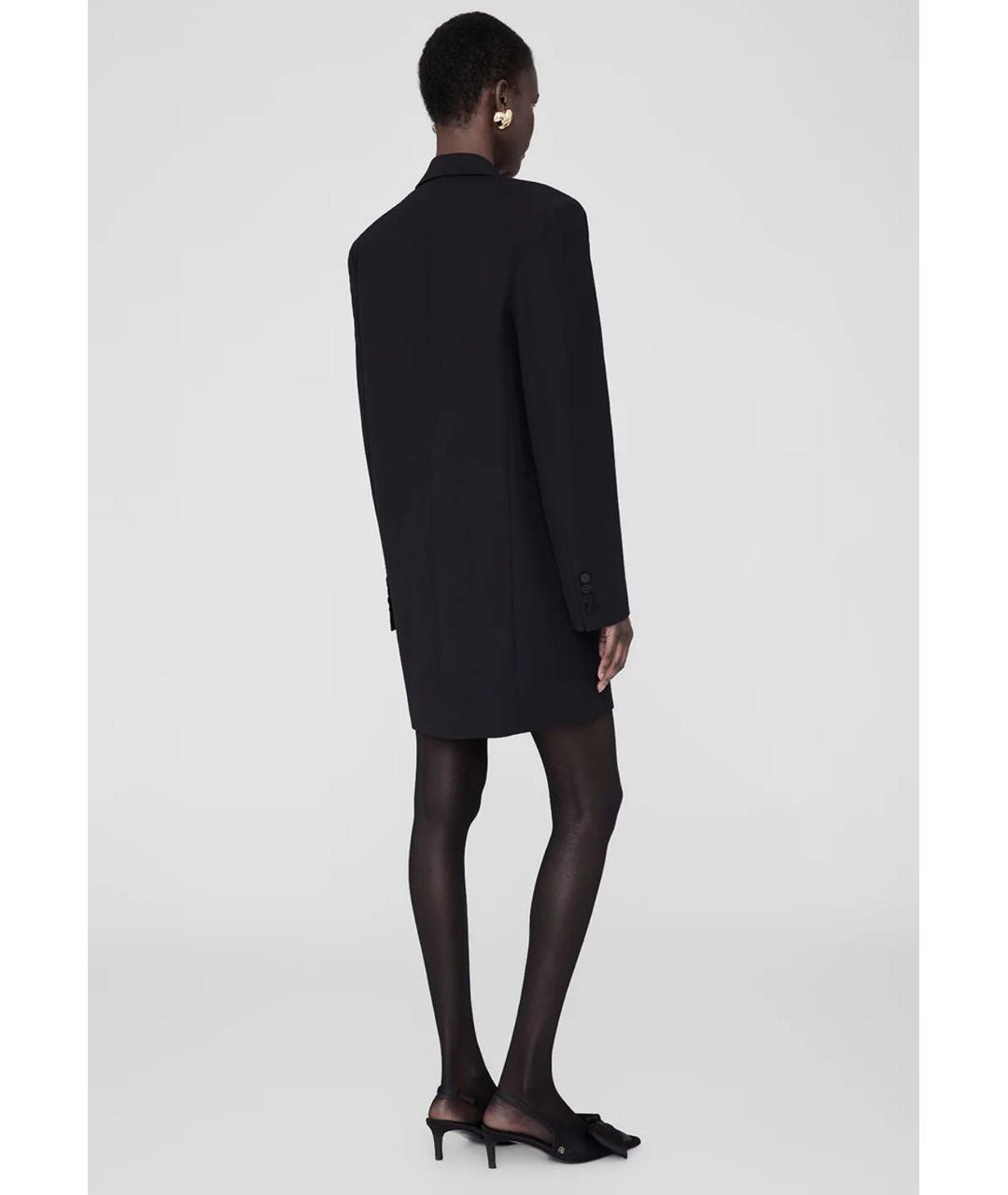 ANINE BING Черное шерстяное вечернее платье, фото 6