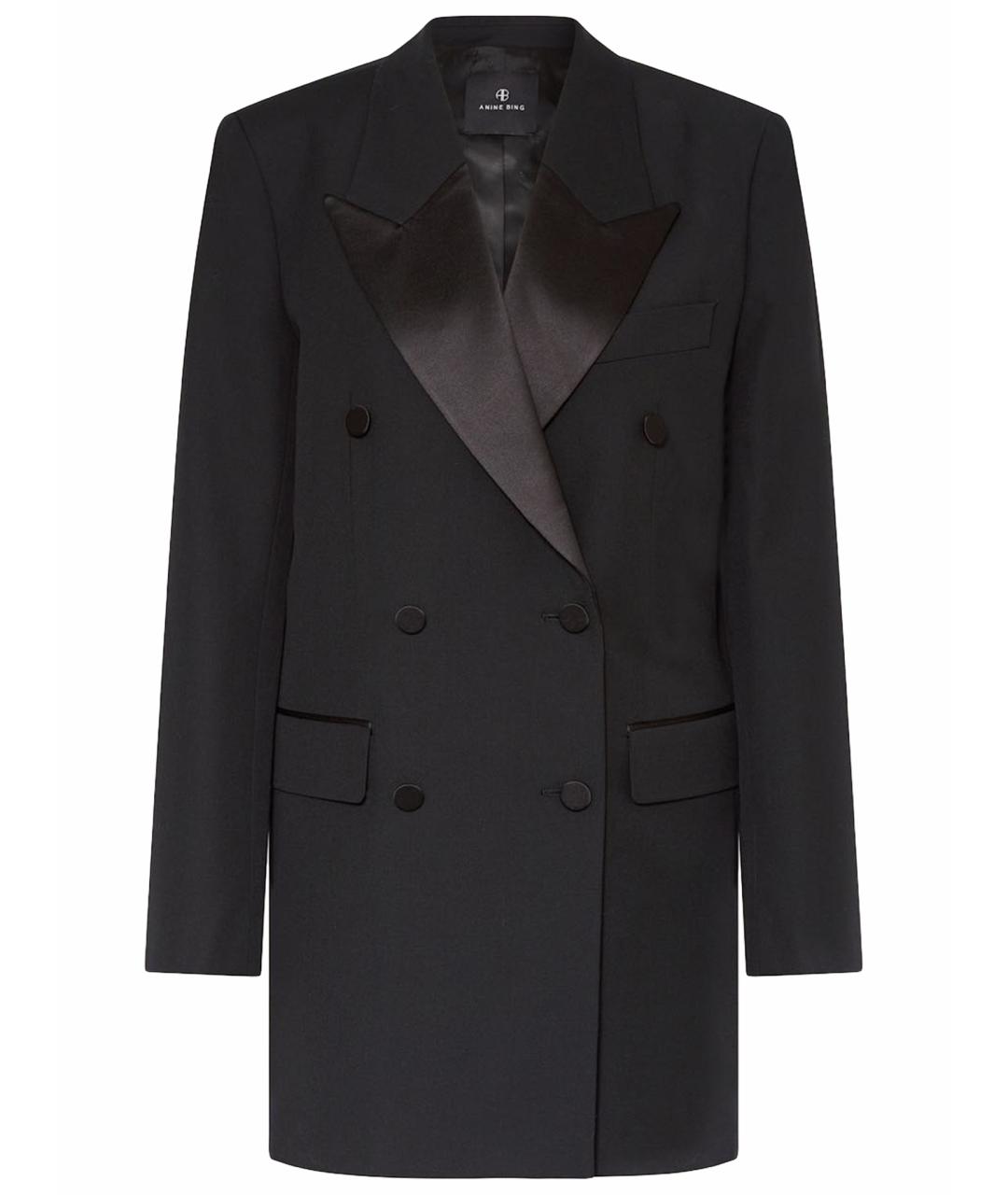 ANINE BING Черное шерстяное вечернее платье, фото 1