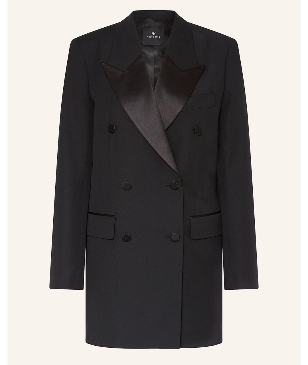 ANINE BING Черное шерстяное вечернее платье, фото 9