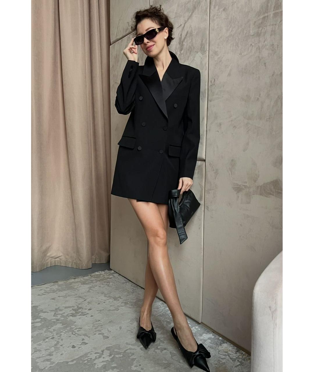 ANINE BING Черное шерстяное вечернее платье, фото 4