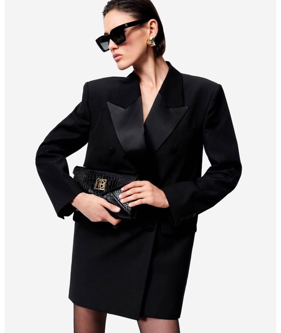 ANINE BING Черное шерстяное вечернее платье, фото 2