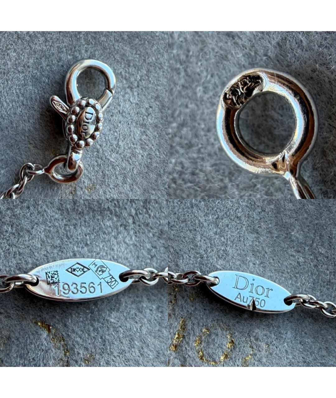 CHRISTIAN DIOR Серый браслет из белого золота, фото 5