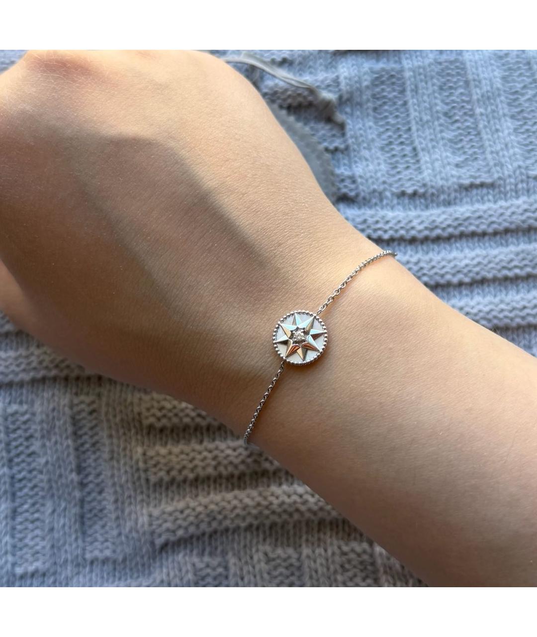 CHRISTIAN DIOR Серый браслет из белого золота, фото 8