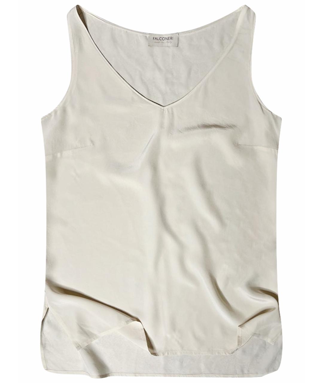 FALCONERI Бежевая шелковая майка, фото 1