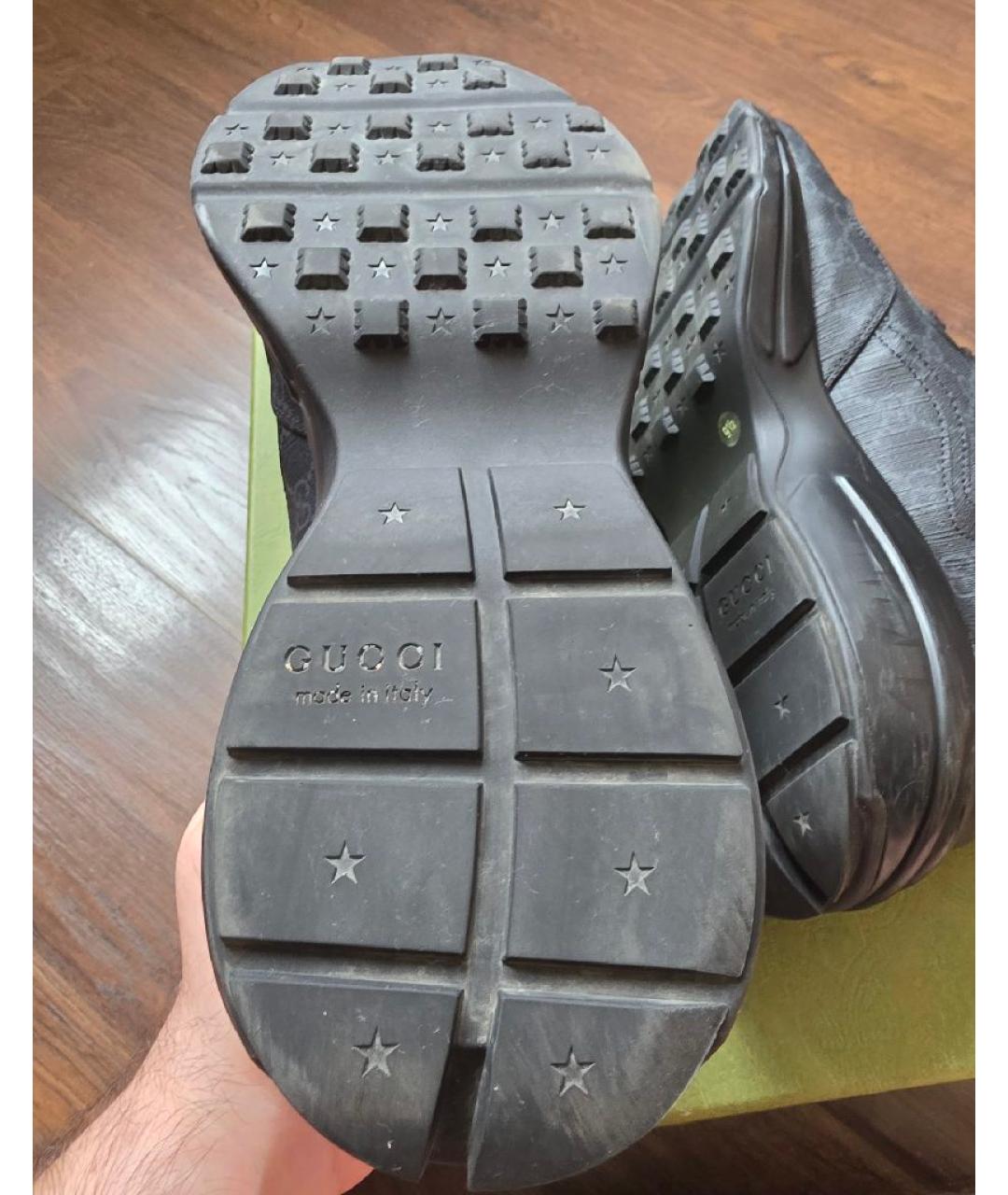 GUCCI Серые низкие кроссовки / кеды, фото 7