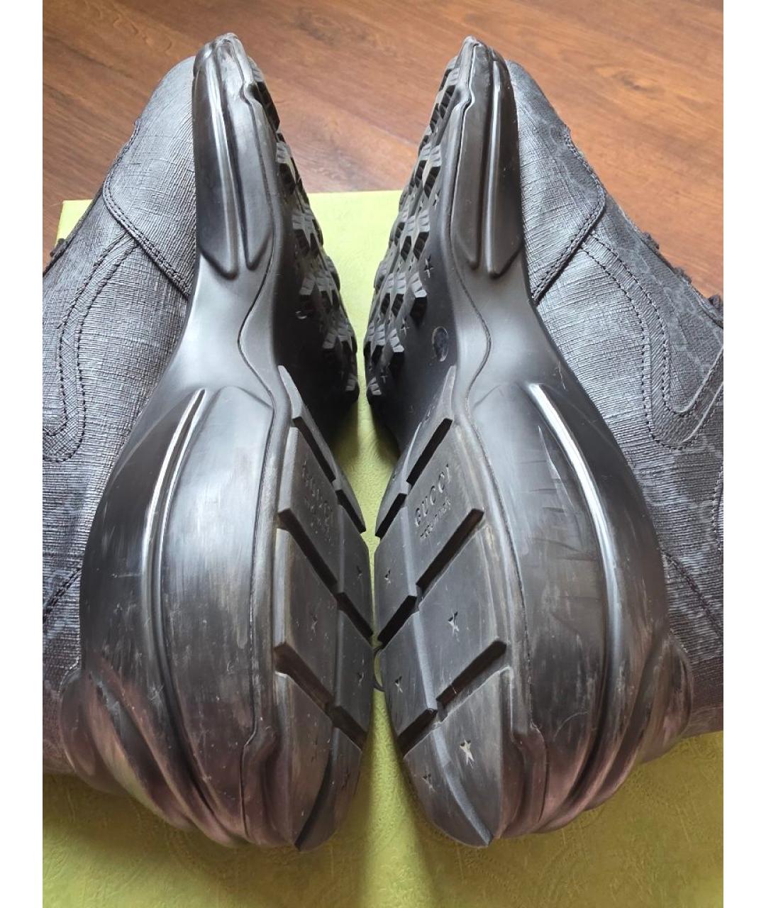 GUCCI Серые низкие кроссовки / кеды, фото 6