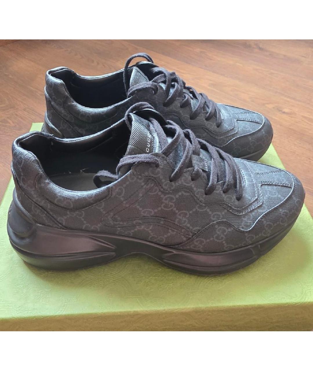 GUCCI Серые низкие кроссовки / кеды, фото 9