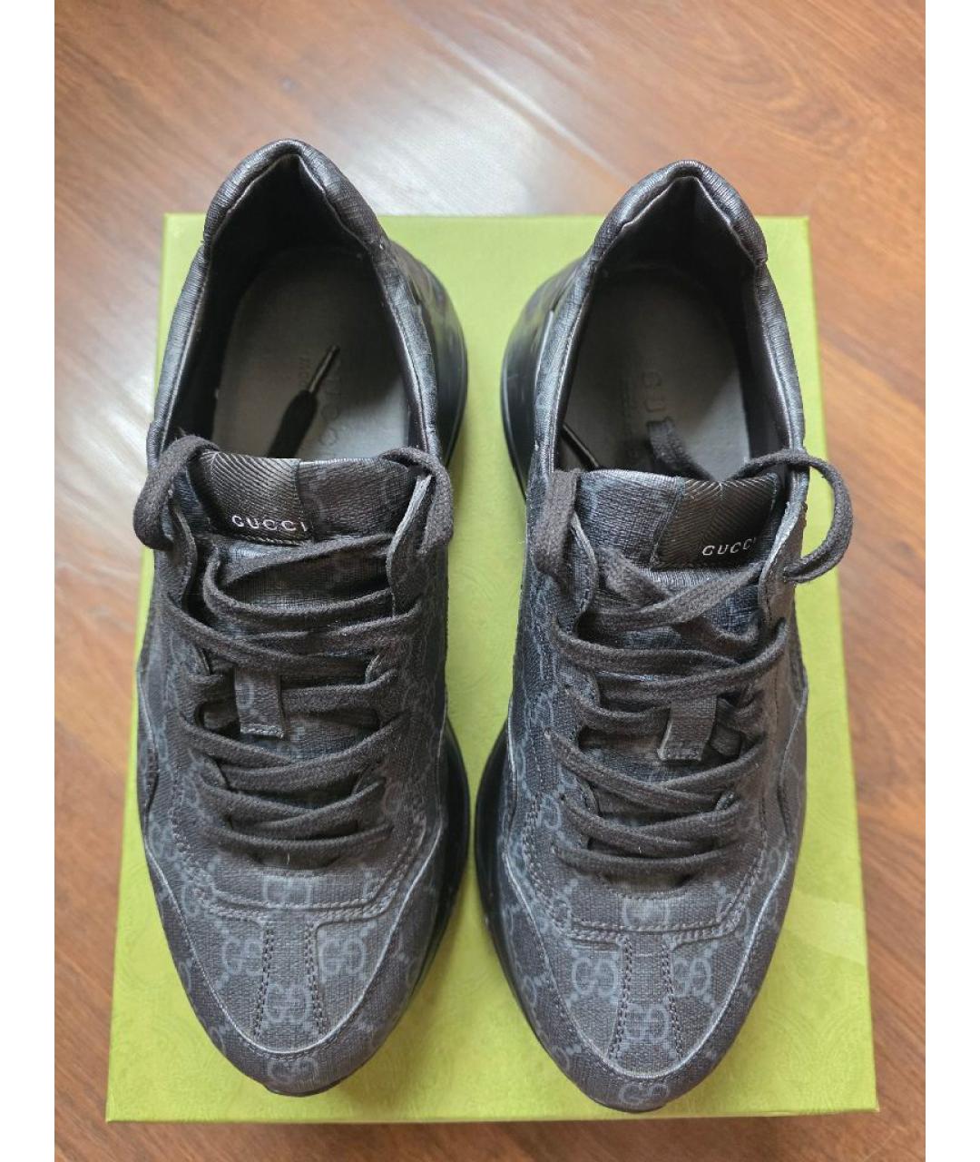 GUCCI Серые низкие кроссовки / кеды, фото 3