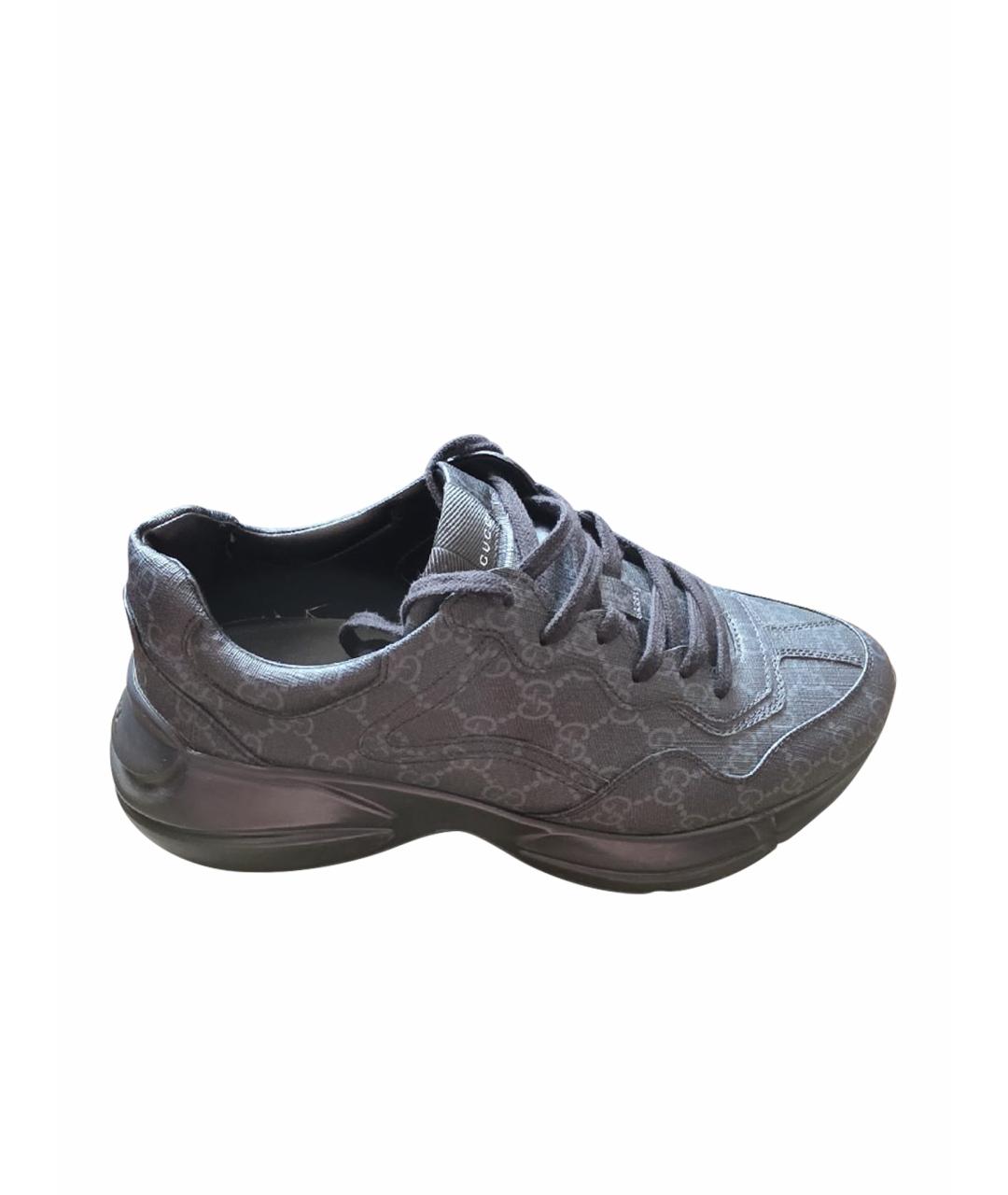 GUCCI Серые низкие кроссовки / кеды, фото 1