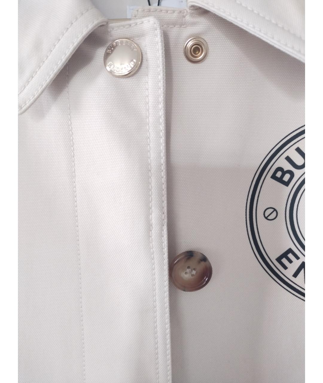 BURBERRY Бежевый хлопковый тренч/плащ, фото 4